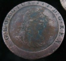 Load image into Gallery viewer, 1797 CARTWHEEL PENNY SET OF TWO COINS KING GEORGE III SOHO MINT BOXED
