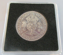 Load image into Gallery viewer, 1940 KING GEORGE VI BARE HEAD .500 SILVER FLORIN TWO SHILLING COIN WITH CAPSULE
