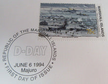 Load image into Gallery viewer, 1994 D-DAY ALLIED LANDINGS AT NORMANDY FIRST DAY STAMP COVERS X 2 &amp; ALBUM SHEET
