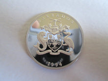 Load image into Gallery viewer, 1994 BARBADOS ENGAGEMENT PORTRAIT STERLING SILVER PROOF $5 FIVE DOLLAR COIN +COA
