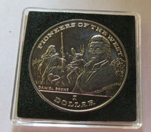 Load image into Gallery viewer, 1996 DANIEL BOON PIONEERS OF THE WEST PROOF LIBERIA $1 ONE DOLLAR COIN BOX &amp; COA
