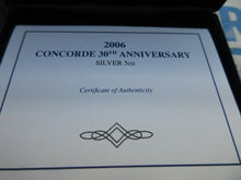 Load image into Gallery viewer, 2006 CONCORD 30TH ANNIVERSARY $25 COIN WITH PIECE OF CONCORD SET IN COIN BOX/COA
