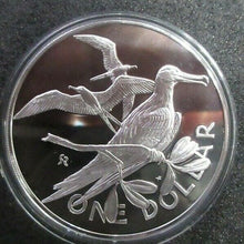 Load image into Gallery viewer, 1975 BRITISH VIRGIN ISLANDS SILVER PROOF CROWN SIZED $1 DOLLAR FRIGATE BIRD

