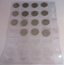 Load image into Gallery viewer, 1953-1967 QUEEN ELIZABETH II SIXPENCE 6d FULL 15 COIN SET IN CLEAR FLIP
