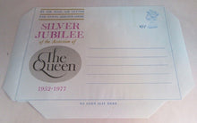 Load image into Gallery viewer, AIR MAIL LETTER QUEEN ELIZABETH II SILVER JUBILEE 10 1/2p UNUSED
