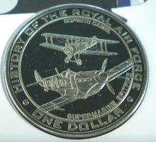 Load image into Gallery viewer, 2007 SOPWITH CAMEL HISTORY OF THE ROYAL AIR FORCE PROOF 1 DOLLAR COIN COVER PNC
