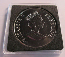 Load image into Gallery viewer, 1995 QUEEN MOTHER AT THE RACES BUNC ST HELENA FIFTY PENCE CROWN COIN BOX &amp; COA
