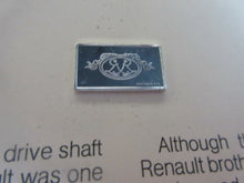 Load image into Gallery viewer, 1899 RENAULT 15mm X 10mm 1.60gram SILVER INGOT WITH INFORMATION SLIP
