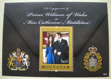 Load image into Gallery viewer, 2011 THE ENGAGEMENT WILLIAM &amp; CATHERINE GUYANA MINIATURE SHEET MNH
