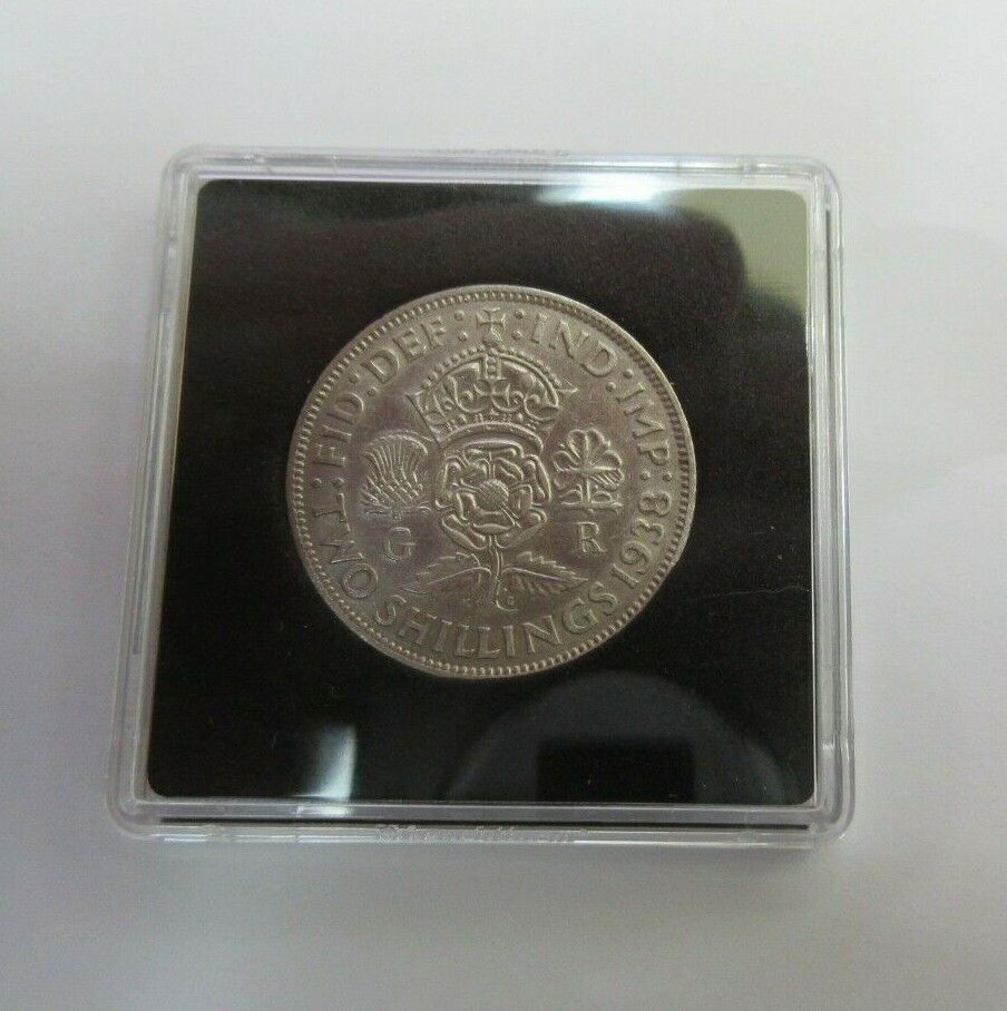 1938 GEORGE VI SILVER FLORIN 2 SHILLINGS SPINK REF 4081 BOXED WITH Certificate