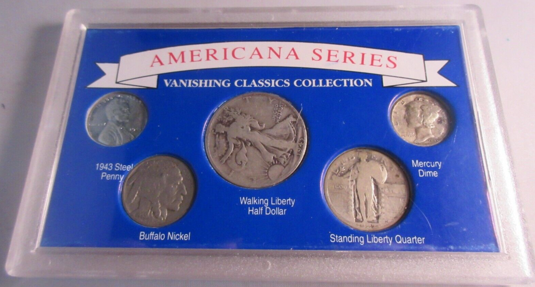 USA AMERICANA SERIES VANISHING CLASSICS COLLECTION 5 COIN SET IN HARD CASE