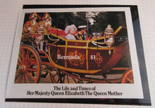 Load image into Gallery viewer, 1985 HMQE QUEEN MOTHER 85th ANNIV COLLECTION BERMUDA STAMPS ALBUM SHEET
