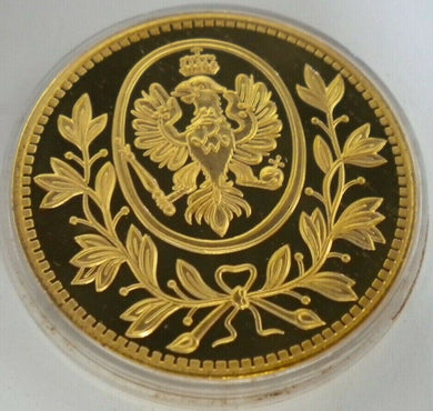 GERMANY FURSTEN ZECHE 1803 RE STRIKE 2006 GOLD PLATED MEDALLION