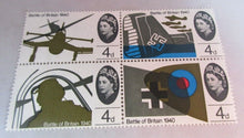 Load image into Gallery viewer, 1965 QEII BATTLE OF BRITAIN 1940 4d 16 x PRE DECIMAL STAMPS MNH IN STAMP HOLDER
