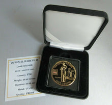 Load image into Gallery viewer, 2010 QUEEN ELIZABETH II THE LONE SOLDIER GOLD PLATED CROWN COIN BOX &amp; COA
