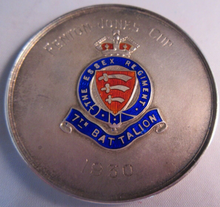 Load image into Gallery viewer, 1930 ESSEX REGIMENT 7TH BATTALION FOOTBALL HALLMARKED .925 SILVER MEDAL &amp; BOX
