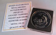 Load image into Gallery viewer, 2008 ROYAL AIRFORCE BATTLE OF BRITAIN BUNC £5 FIVE POUND COIN QUAD CAPSULE &amp; COA
