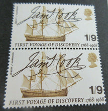 Load image into Gallery viewer, 1968 JAMES COOK FIRST VOYAGE OF DISCOVERY 6 1/9 STAMPS MNH WITH STAMP HOLDER
