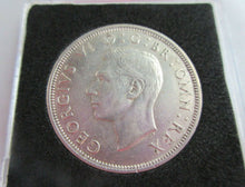 Load image into Gallery viewer, 1941 GEORGE VI BARE HEAD COINAGE HALF 1/2 CROWN IN QUADRANT CAPSULE &amp; BOX
