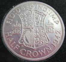 Load image into Gallery viewer, 1942 GEORGE VI BARE HEAD COINAGE HALF 1/2 CROWN IN QUADRANT CAPSULE &amp; BOX
