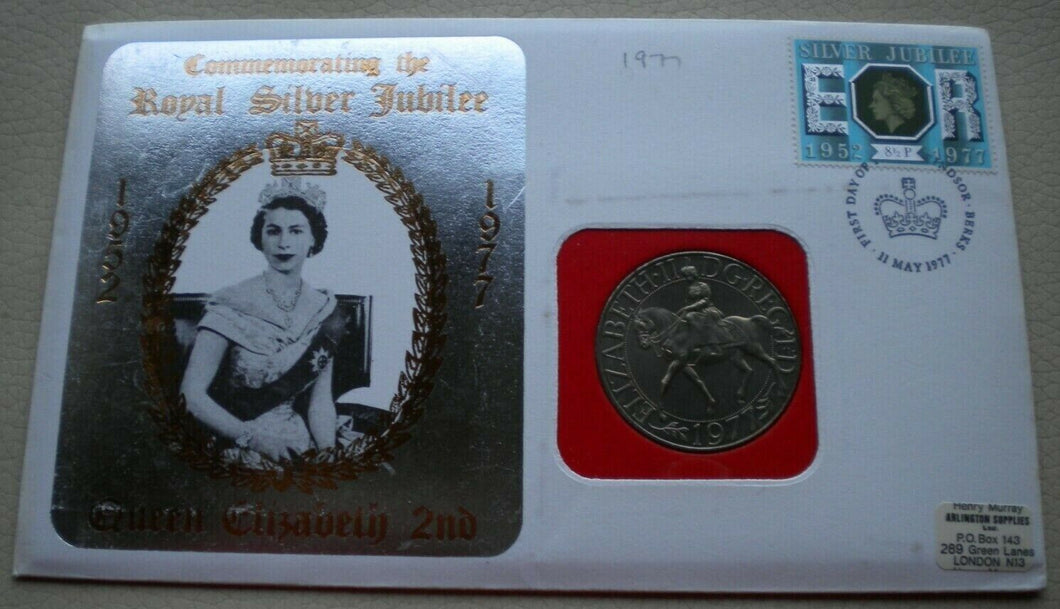 1952-1977 COMMEMORATING THE ROYAL SILVER JUBILEE QEII - 1977 CROWN COIN PNC