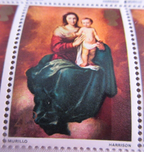 Load image into Gallery viewer, 1967 MURILLO HARRISON MADONNA &amp; CHILD 4d 12 X STAMPS MNH &amp; STAMP HOLDER
