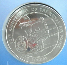 Load image into Gallery viewer, 1998 ROYAL AIR FORCE 80TH ANNIVERSARY MINT BUNC £5 COIN COVER, STAMPS/POSTMARKS
