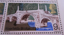 Load image into Gallery viewer, 1968 ABERFELDY BRIDGE 9d 12 X STAMPS MNH IN CLEAR FRONTED STAMP HOLDER
