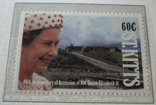 Load image into Gallery viewer, 1952-1992 QEII 40TH ANNIVERSARY OF THE ACCESSION - 5 X ST. KITTS MNH STAMPS/INFO
