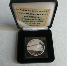 Load image into Gallery viewer, 1996 Steam Train RENFE CLASS 242 MARSHALL ISLANDS $50 Dollars Silver Proof Coin
