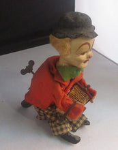 Load image into Gallery viewer, 1945-49 Wind Up Clown Doll With Accordion Rare Working Made in Germany US Zone
