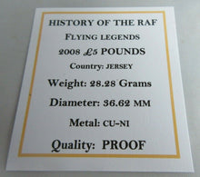 Load image into Gallery viewer, 2008 HISTORY OF THE RAF FLYING LEGENDS PROOF £5 FIVE POUND CROWN BOX COA
