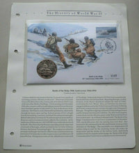 Load image into Gallery viewer, 1994 BATTLE OF THE BULGE 50TH ANNIVERSARY 1944-1994 $5COIN COVER PNC/STAMP/PMARK
