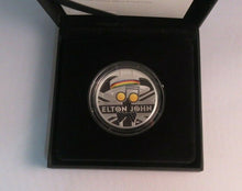 Load image into Gallery viewer, Elton John 2020 Silver Proof 1oz UK £2 Royal Mint Coin Coloured In Box With COA
