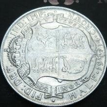 Load image into Gallery viewer, 1914 GEORGE V BARE HEAD FIRST COINAGE 1/2 CROWN SPINK 4011 CROWNED SHIELD Cc2
