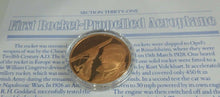 Load image into Gallery viewer, History of Man in Flight 1973 Gold Plated Bronze Scarce Medals + Info Sheet
