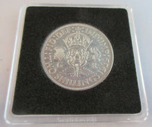 Load image into Gallery viewer, 1939 KING GEORGE VI BARE HEAD .500 SILVER FLORIN TWO SHILLING COIN WITH CAPSULE
