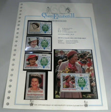 Load image into Gallery viewer, QUEEN ELIZABETH II THE 60TH BIRTHDAY OF HER MAJESTY BRITISH VIRGIN IS STAMPS MNH
