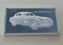 Load image into Gallery viewer, 1950 ASTON MARTIN 15mm X 10mm 1.60gram SILVER INGOT WITH INFORMATION SLIP
