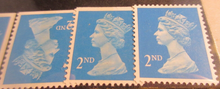 Load image into Gallery viewer, 1989 QUEEN ELIZABETH II SECOND CLASS 4 IMPERF 1 STANDARD MNH IN STAMP HOLDER
