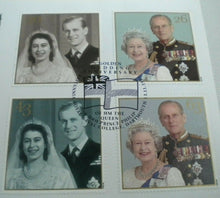 Load image into Gallery viewer, 1947-1997 GOLDEN WEDDING ANNIVERSARY, £5 CROWN COIN FIRST DAY COVER PNC &amp; INFO
