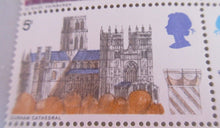 Load image into Gallery viewer, 1969 CATHEDRALS 5d 12 STAMPS MNH WITH TRAFFIC LIGHTS AND STAMP HOLDER
