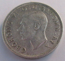 Load image into Gallery viewer, 1943 KING GEORGE VI FLORIN TWO SHILLINGS COIN aUNC .500 SILVER IN CLEAR FLIP
