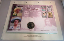 Load image into Gallery viewer, 1900-2002  HM QUEEN ELIZABETH THE QUEEN MOTHER MEMORIAL BUNC £5 COINCOVER PNC
