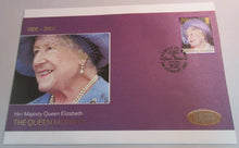 Load image into Gallery viewer, 1900 2002 QUEEN MOTHER - 2 STAMP COVERS &amp; FOLDER SHEET CAYMEN ISLANDS
