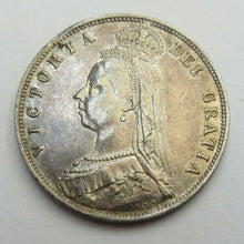 Load image into Gallery viewer, 1887 Queen Victoria Half Crown Sterling Silver Unc box &amp; coa SPINK REF 2924
