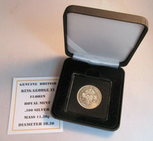 Load image into Gallery viewer, 1937 KING GEORGE VI BUNC .500 FLORIN TWO SHILLINGS WITH QUAD CAP, BOX &amp; COA
