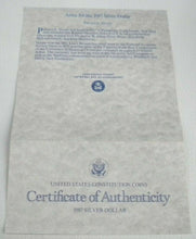 Load image into Gallery viewer, 1987 SILVER DOLLAR UNITED STATES CONSTITUTION COIN BOXED WITH COA
