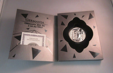 2021 Germania Pirate .999 2oz Silver Bullion 10 Mark Coin In Stunning Box + COA
