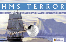 Load image into Gallery viewer, 2021 British Antarctica 50p Coin HMS TERROR 50 Pence Limited Edition Of 2750
